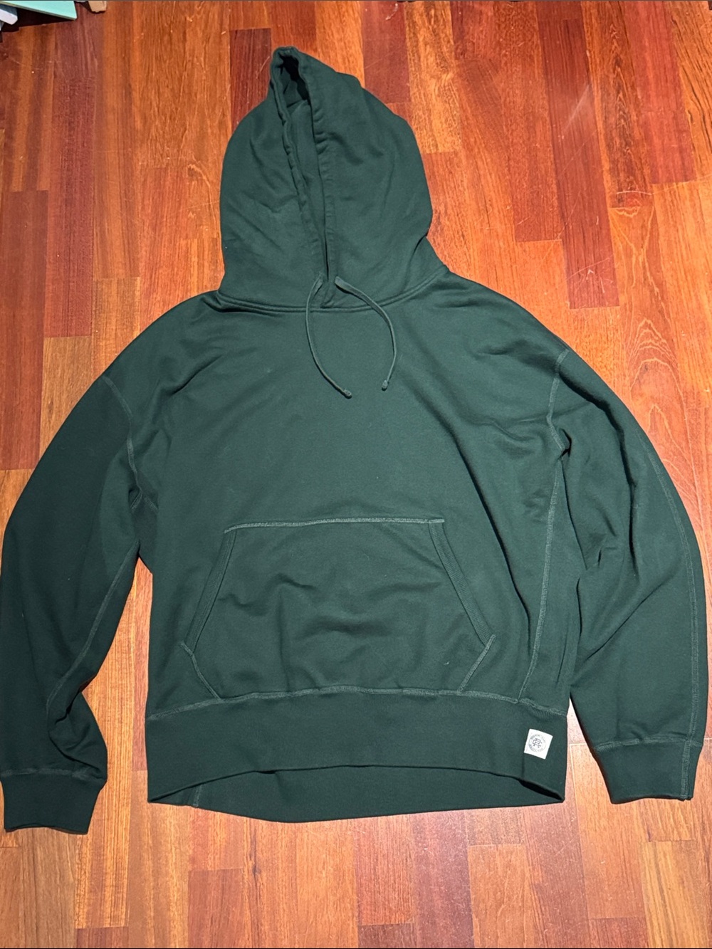Reigning Champ Dark Green Hooded Pullover Sweatshirt